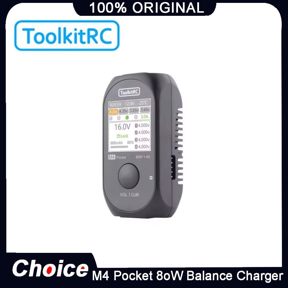 شاحن ToolkitRC M4 Pocket صغير  - مراجعة Drone Battery 4S وسعره